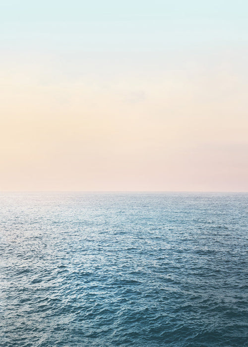 Landskabskunst: pastel havhorizon
