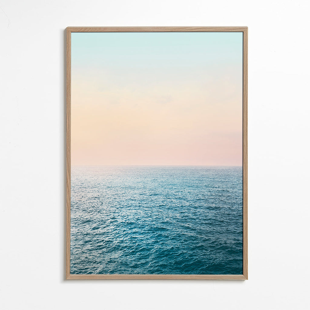 Landskabskunst: pastel havhorizon