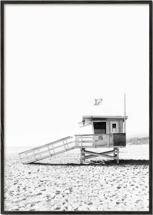 Sort-hvid strandhytte nr.15