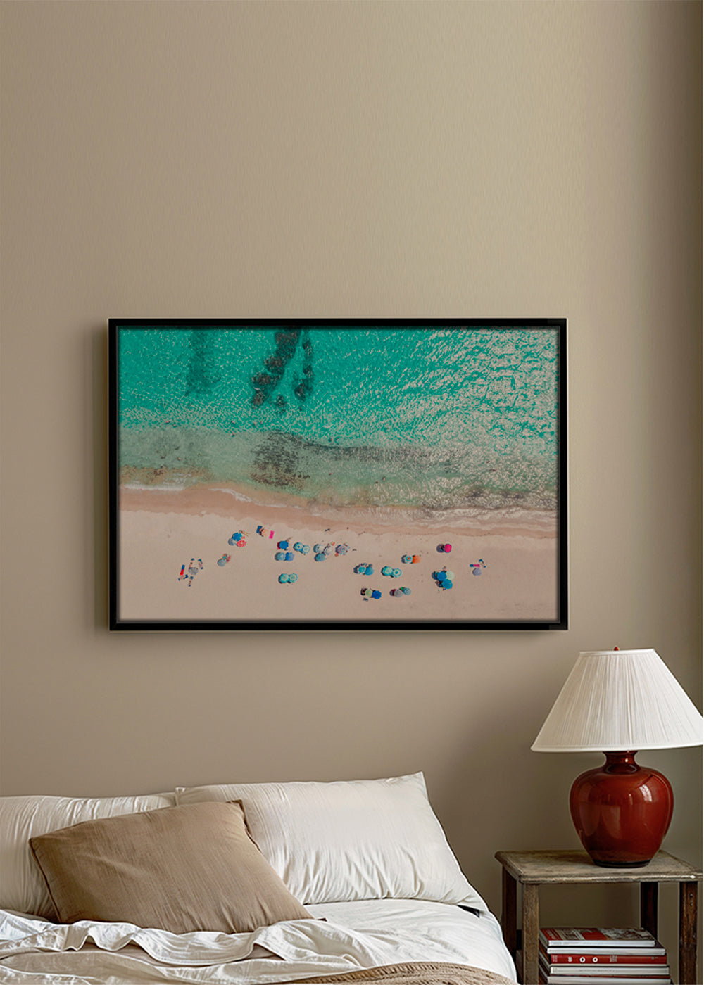 Landskabskunst: luftfoto af stranden