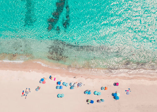 Landskabskunst: luftfoto af stranden