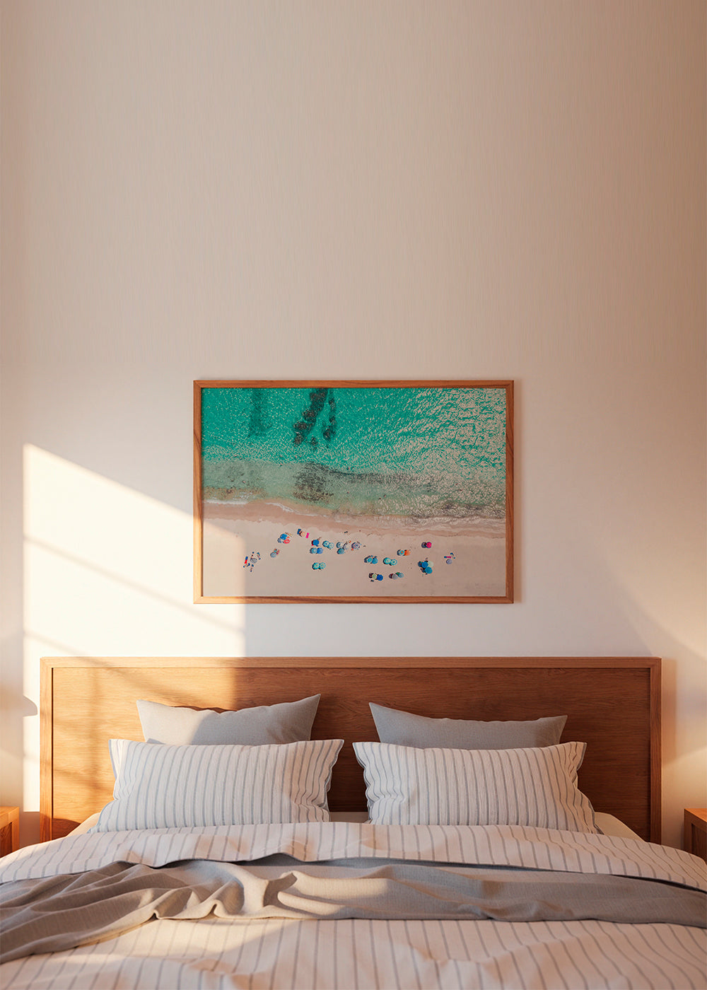 Landskabskunst: luftfoto af stranden