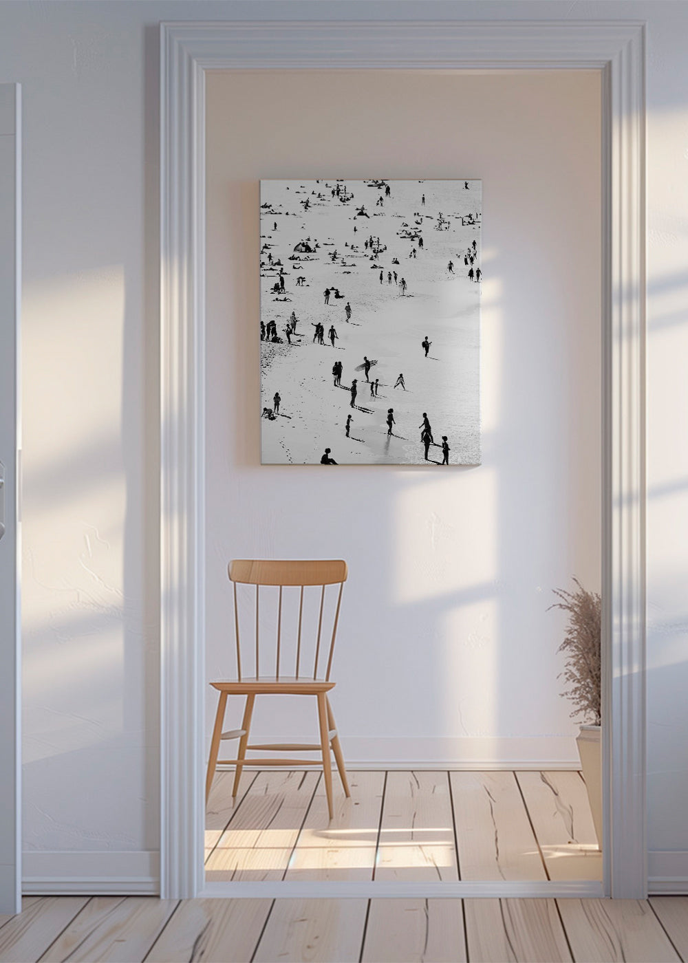 Landskab plakat strand silhuetter