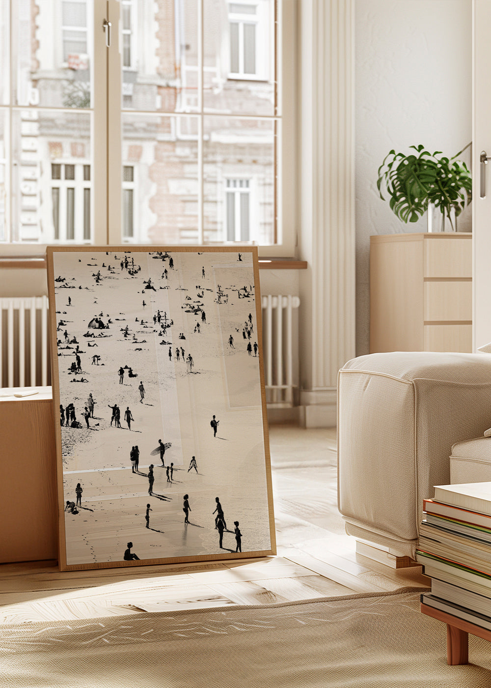 Landskab plakat strand silhuetter