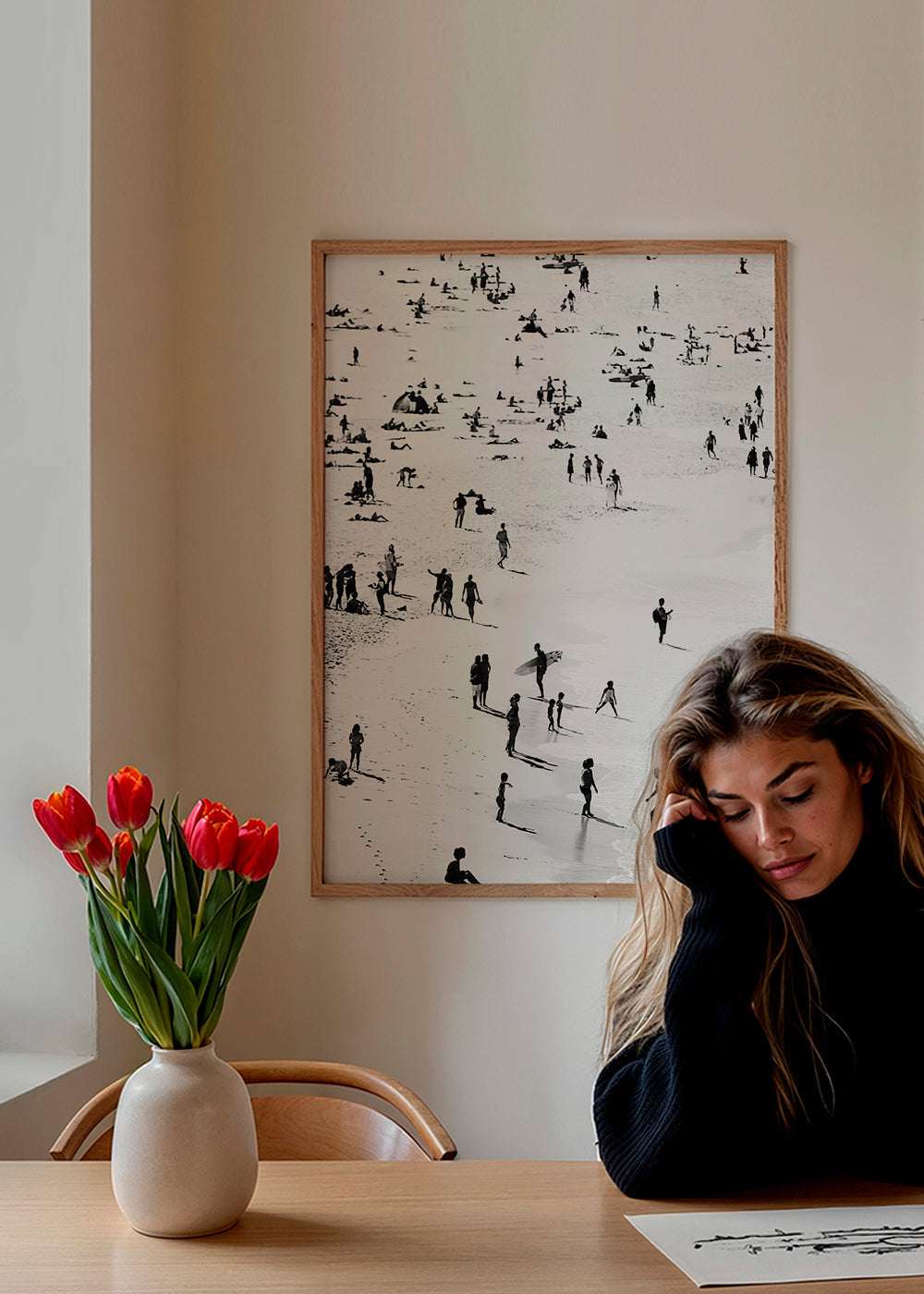 Landskab plakat strand silhuetter