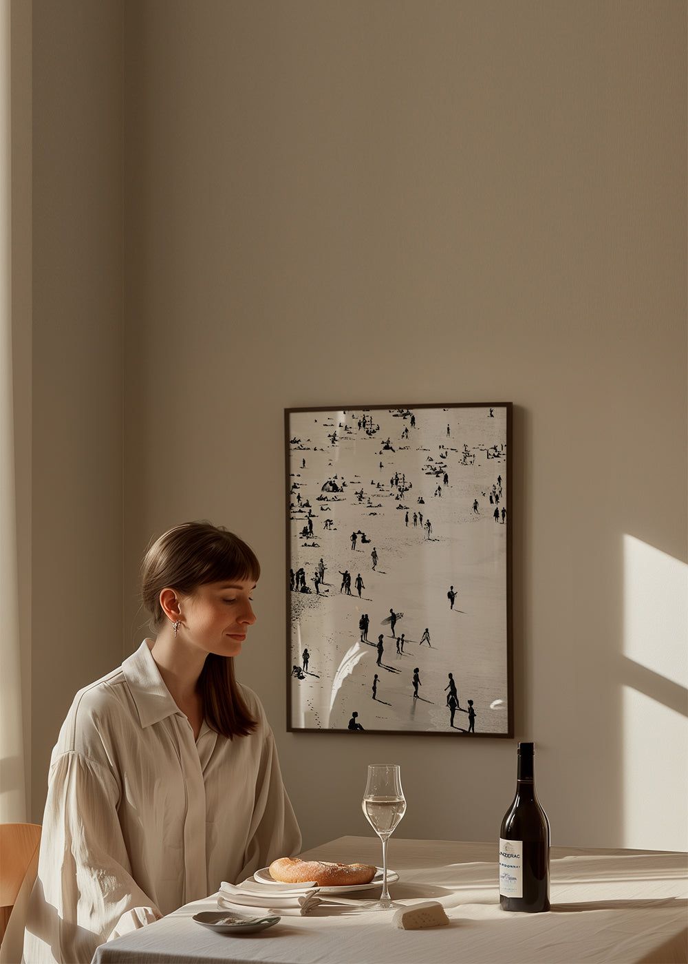 Landskab plakat strand silhuetter