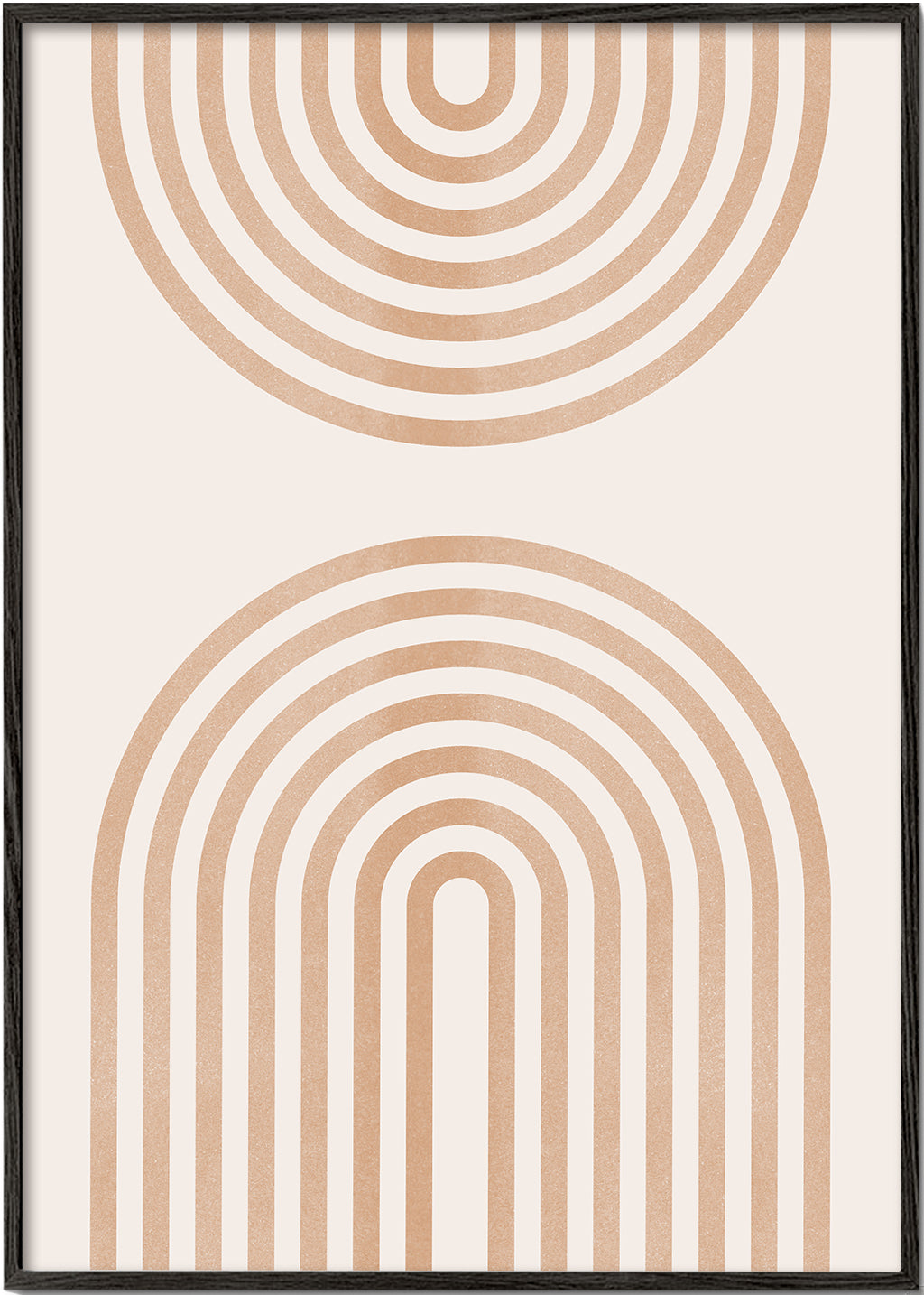 Geometrisk plakat med minimalistiske buer