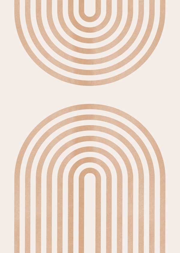 Geometrisk plakat med minimalistiske buer