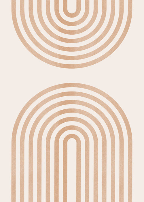 Geometrisk plakat med minimalistiske buer