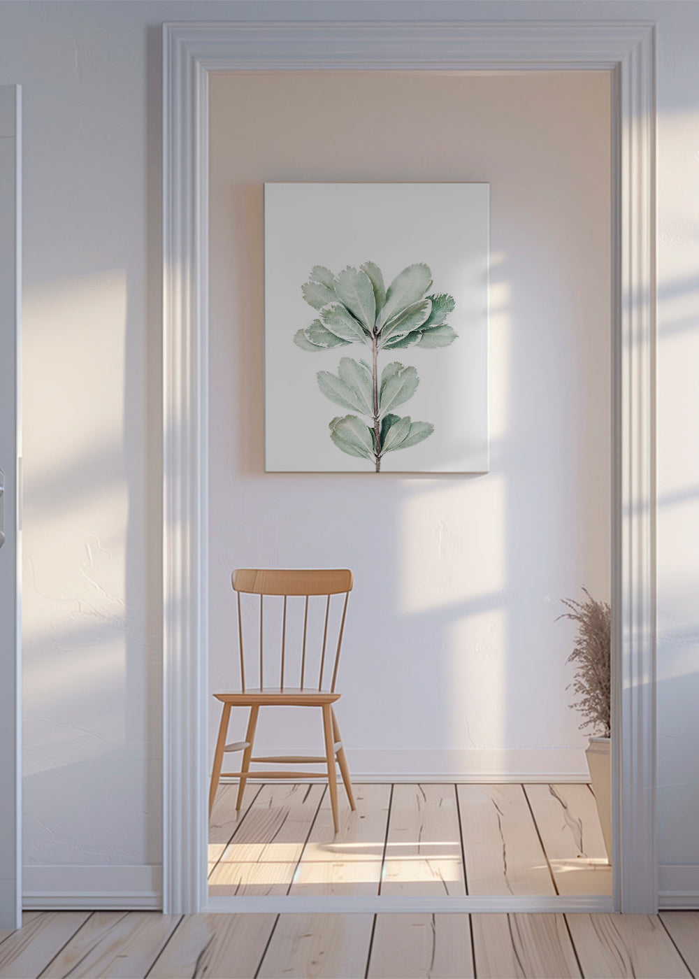 Botanisk plakat med isoleret kviste