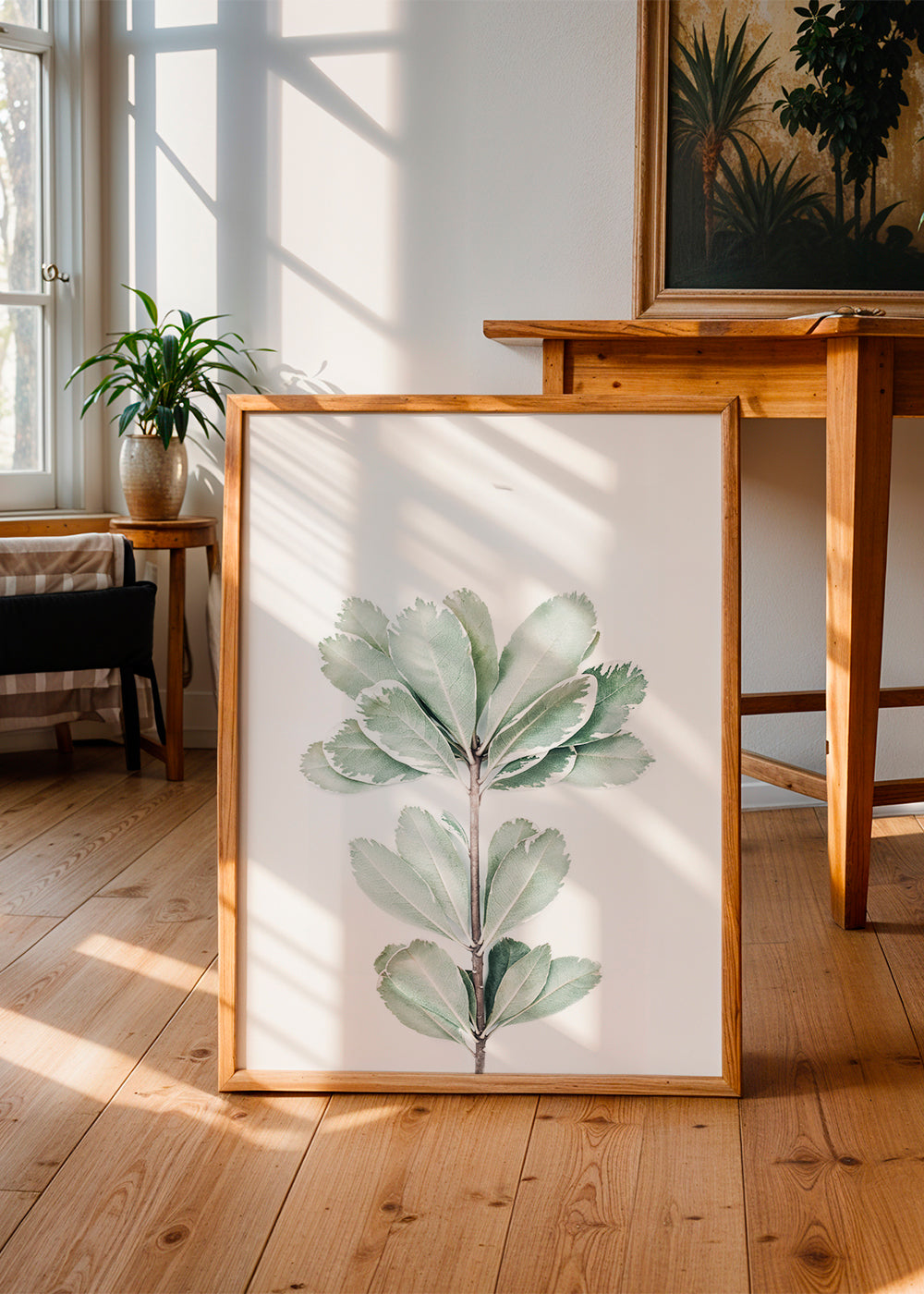 Botanisk plakat med isoleret kviste