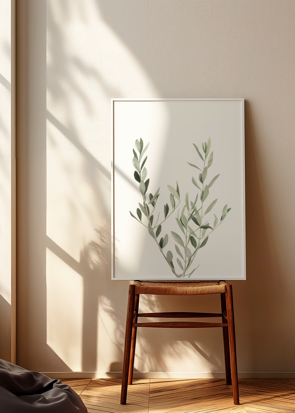Botanisk plakat olivengren minimal