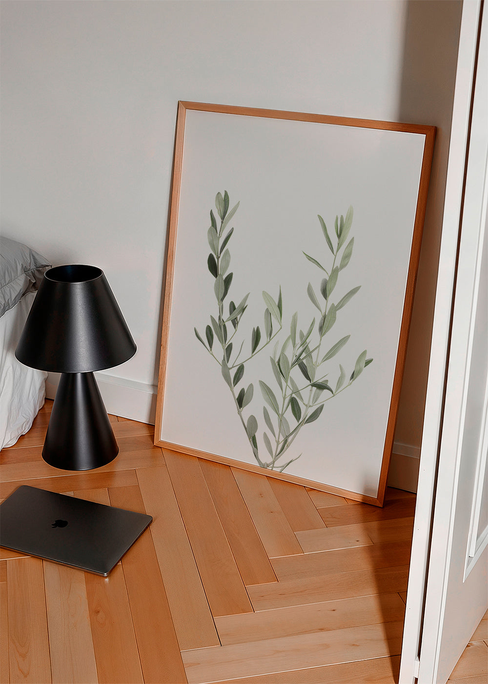 Botanisk plakat olivengren minimal