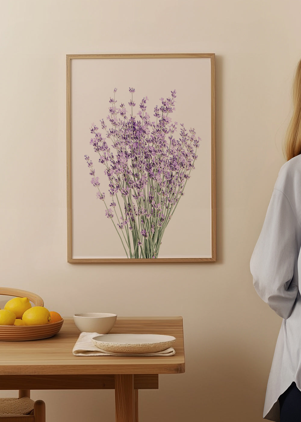 Botanisk plakat: lavendelbuket