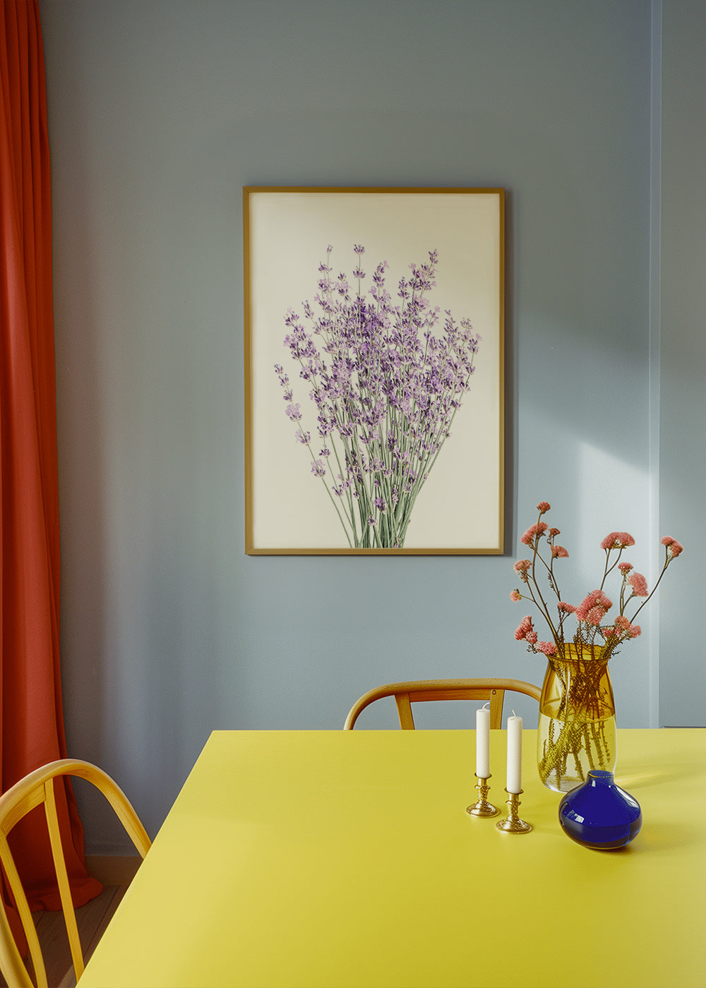 Botanisk plakat: lavendelbuket