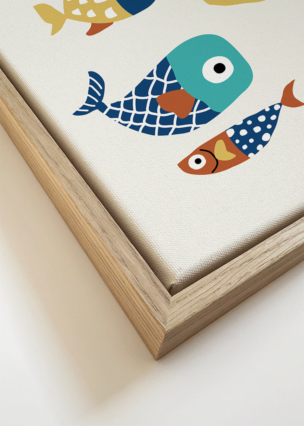 Børneplakat med legesyge fisk