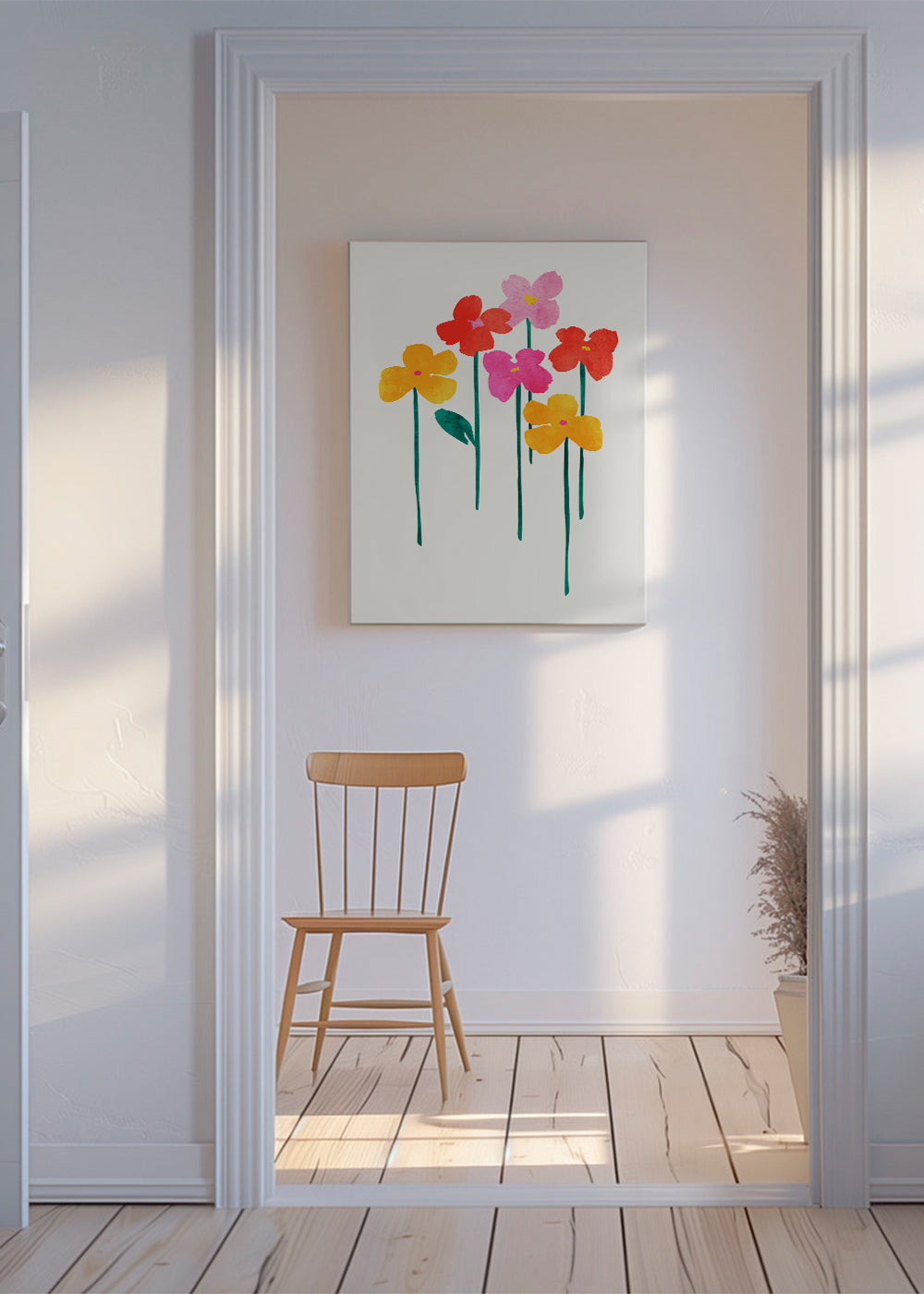 Botanisk plakat legende akvarelblomster