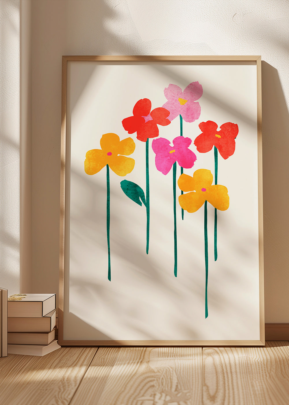 Botanisk plakat legende akvarelblomster