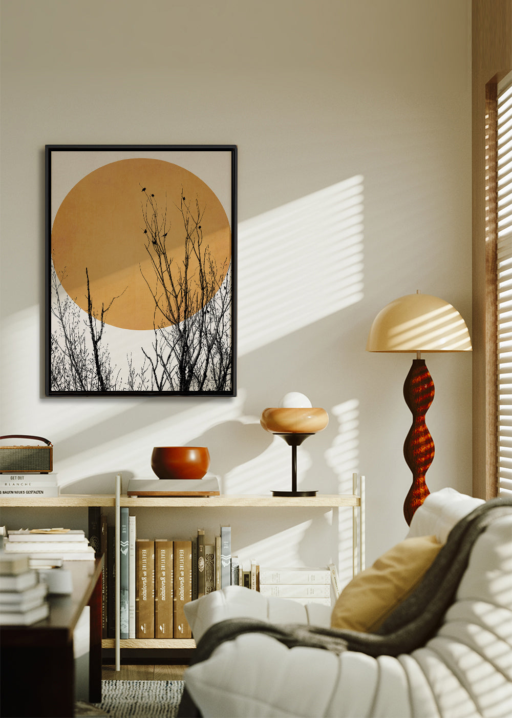 Botanisk plakat oker sol