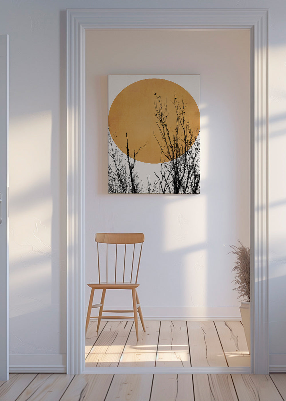Botanisk plakat oker sol