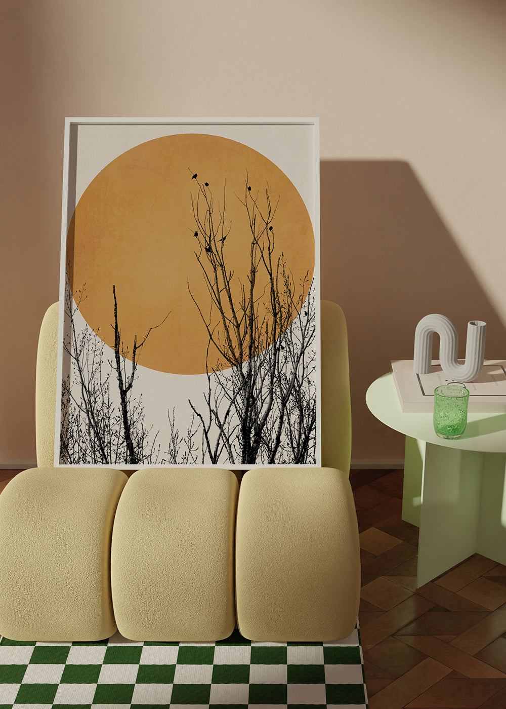 Botanisk plakat oker sol
