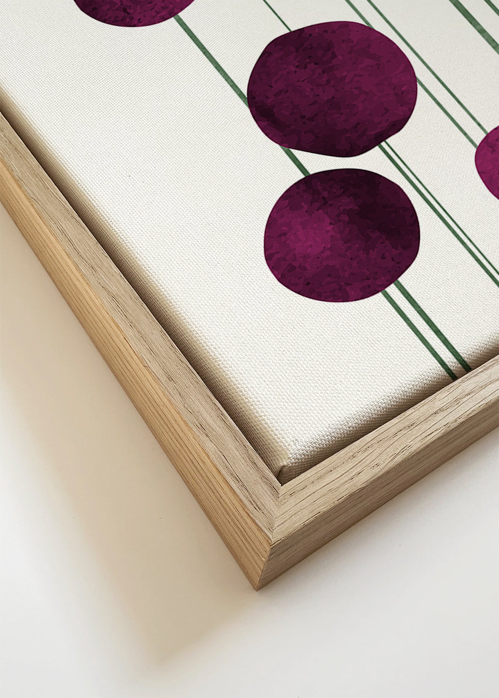 Botanisk plakat lilla cirkler på stilke
