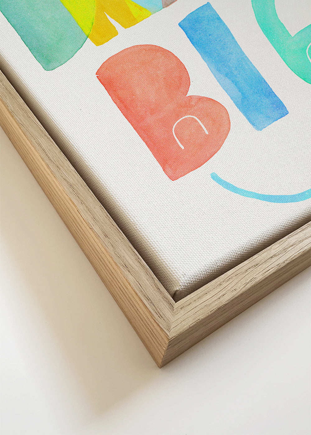 Typografisk akvarel 'Dream Big' illustration