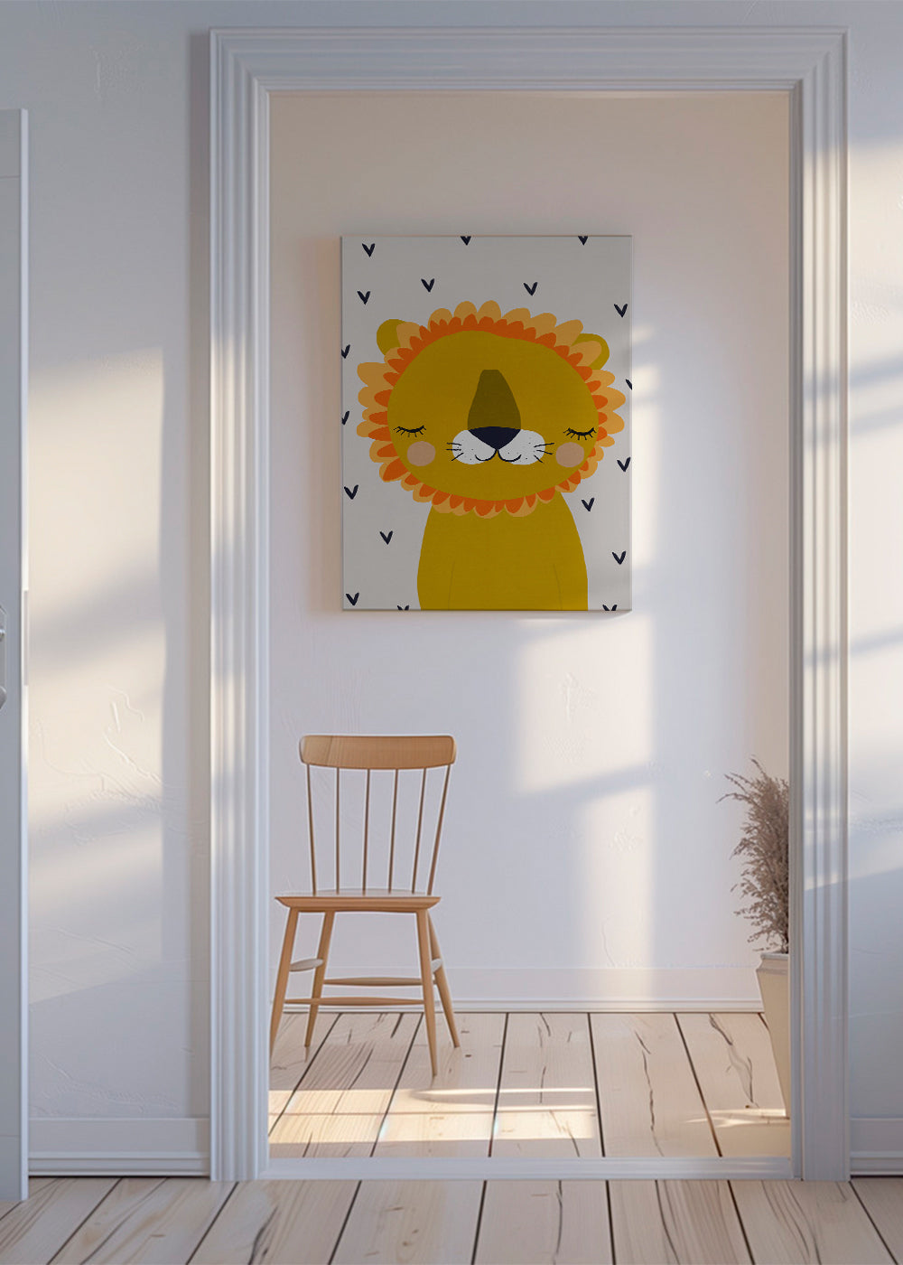 Børneplakat: sovende løve