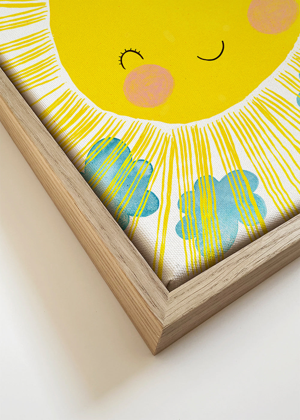 Børneplakat smilende sol