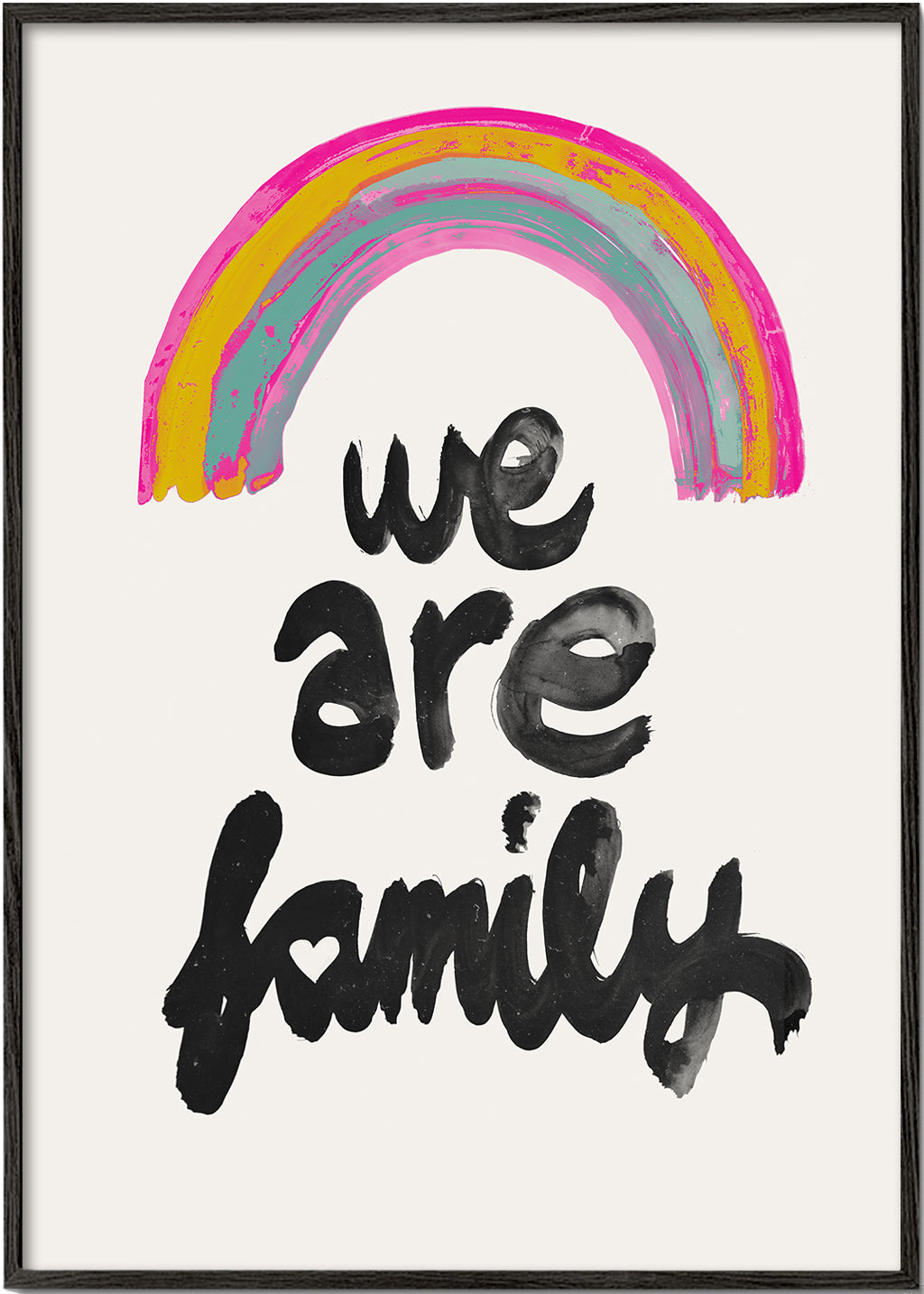 Illustration 'We are family' malet regnbue