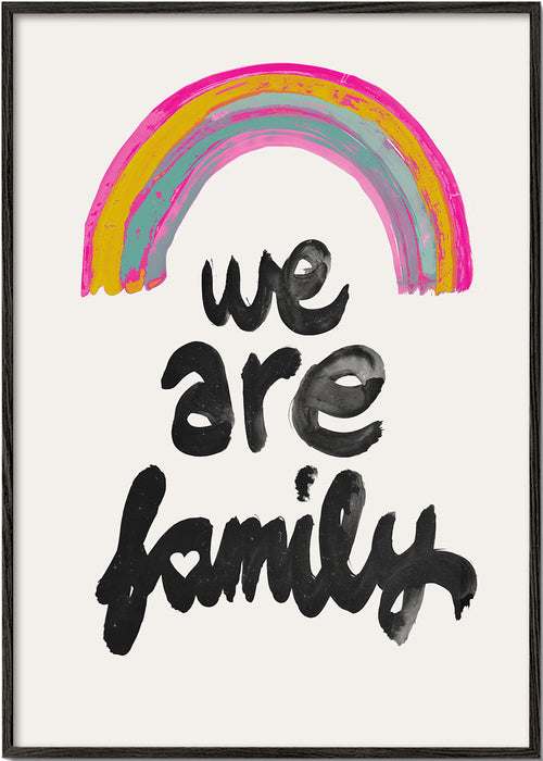 Illustration 'We are family' malet regnbue