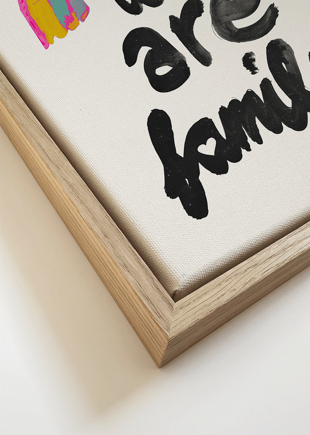Illustration 'We are family' malet regnbue