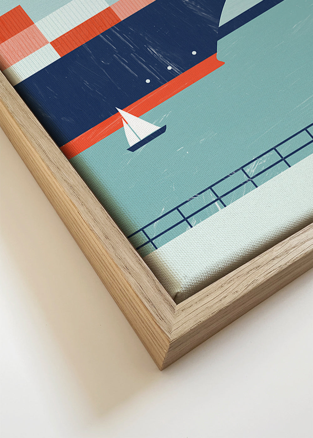 Rejseplakat Hamburg havn illustration