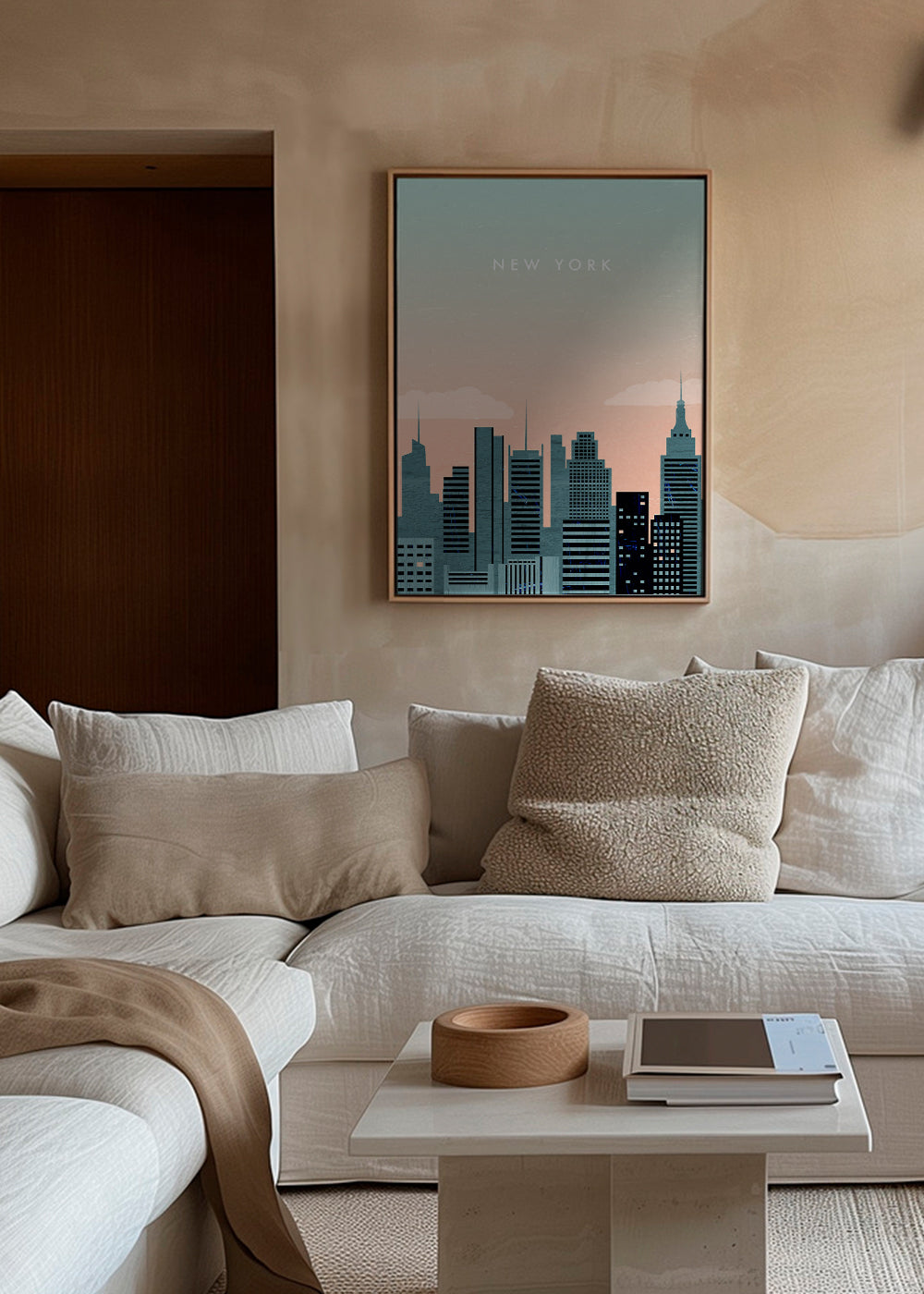 Rejseplakat New York skyline illustration