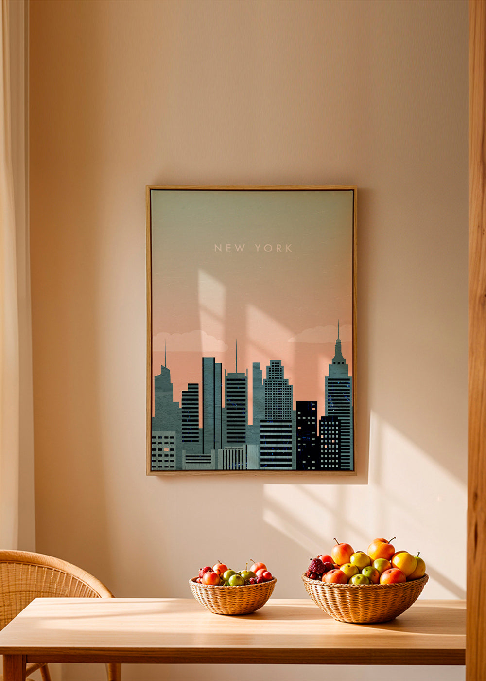 Rejseplakat New York skyline illustration