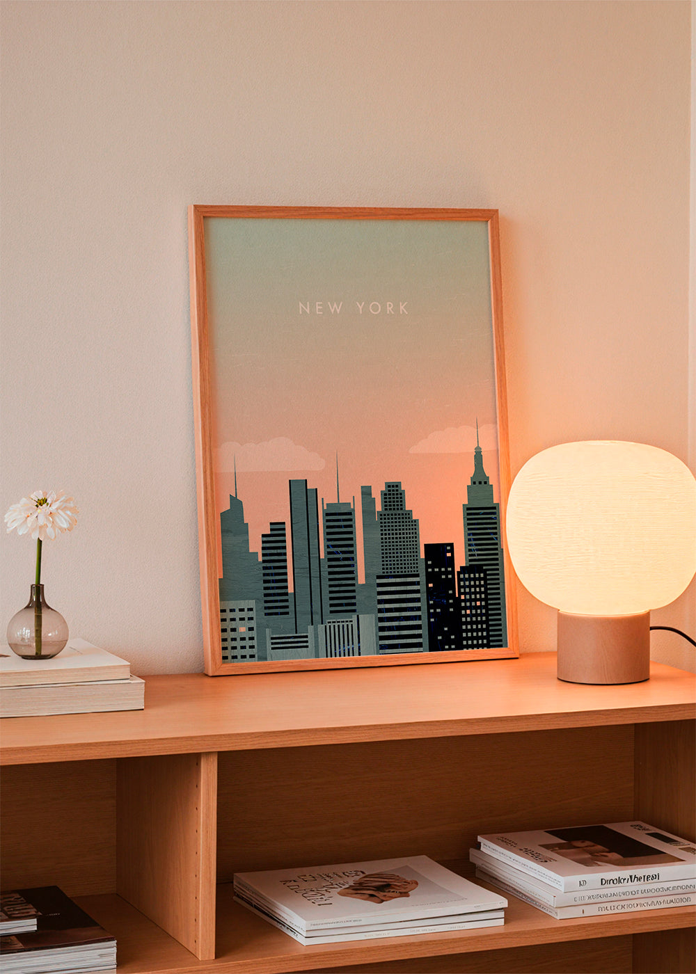 Rejseplakat New York skyline illustration