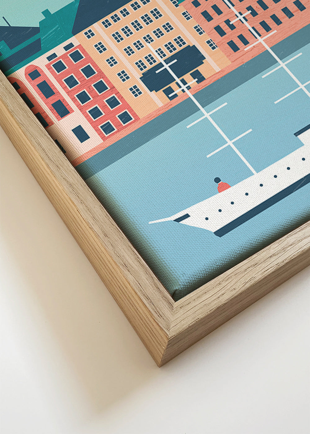 Plakat Stockholm havn med både