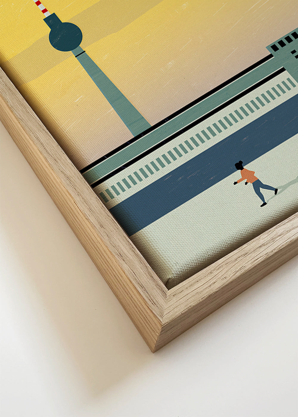 Rejseplakat Berlin skyline minimalistisk
