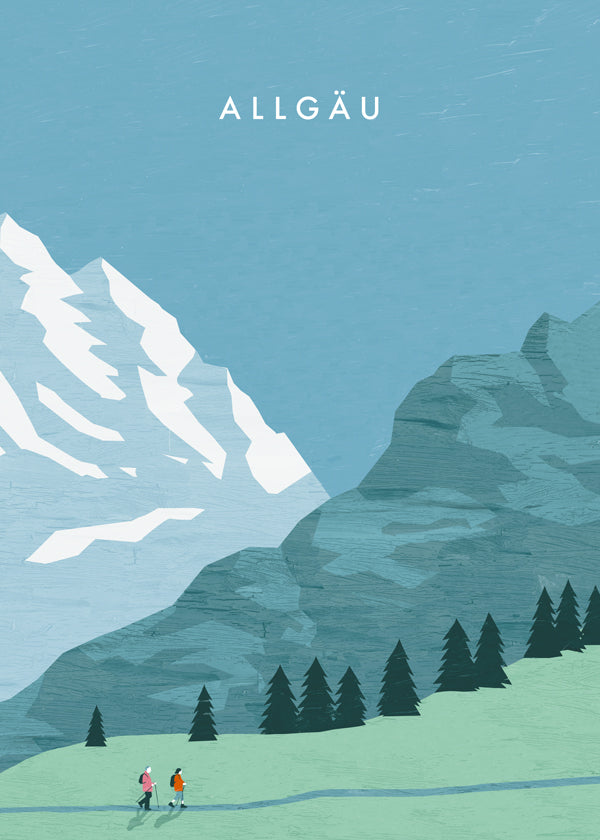 Landskab Allgäu illustration