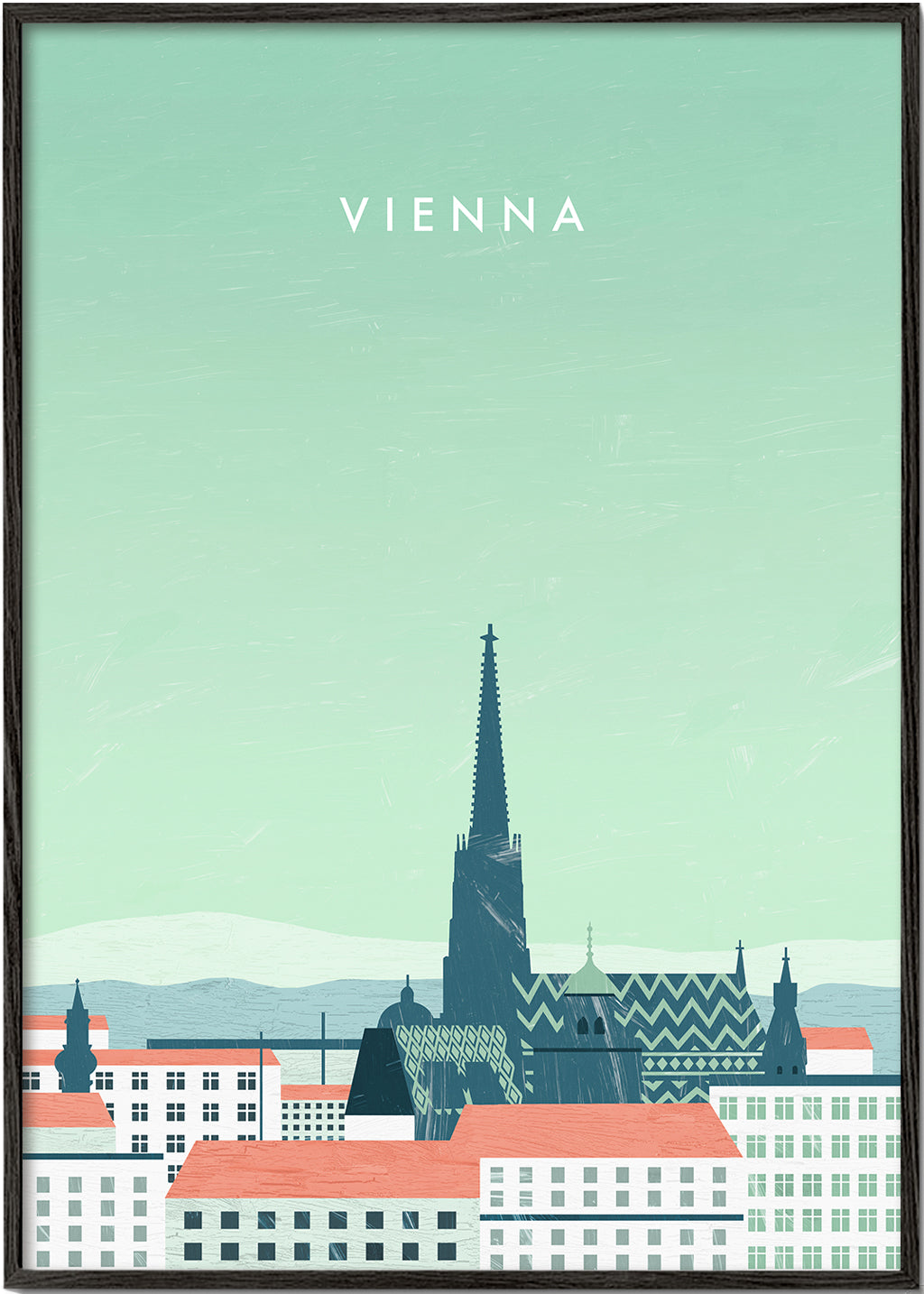Køkkenkunst Vienna stiliseret i pastelfarver