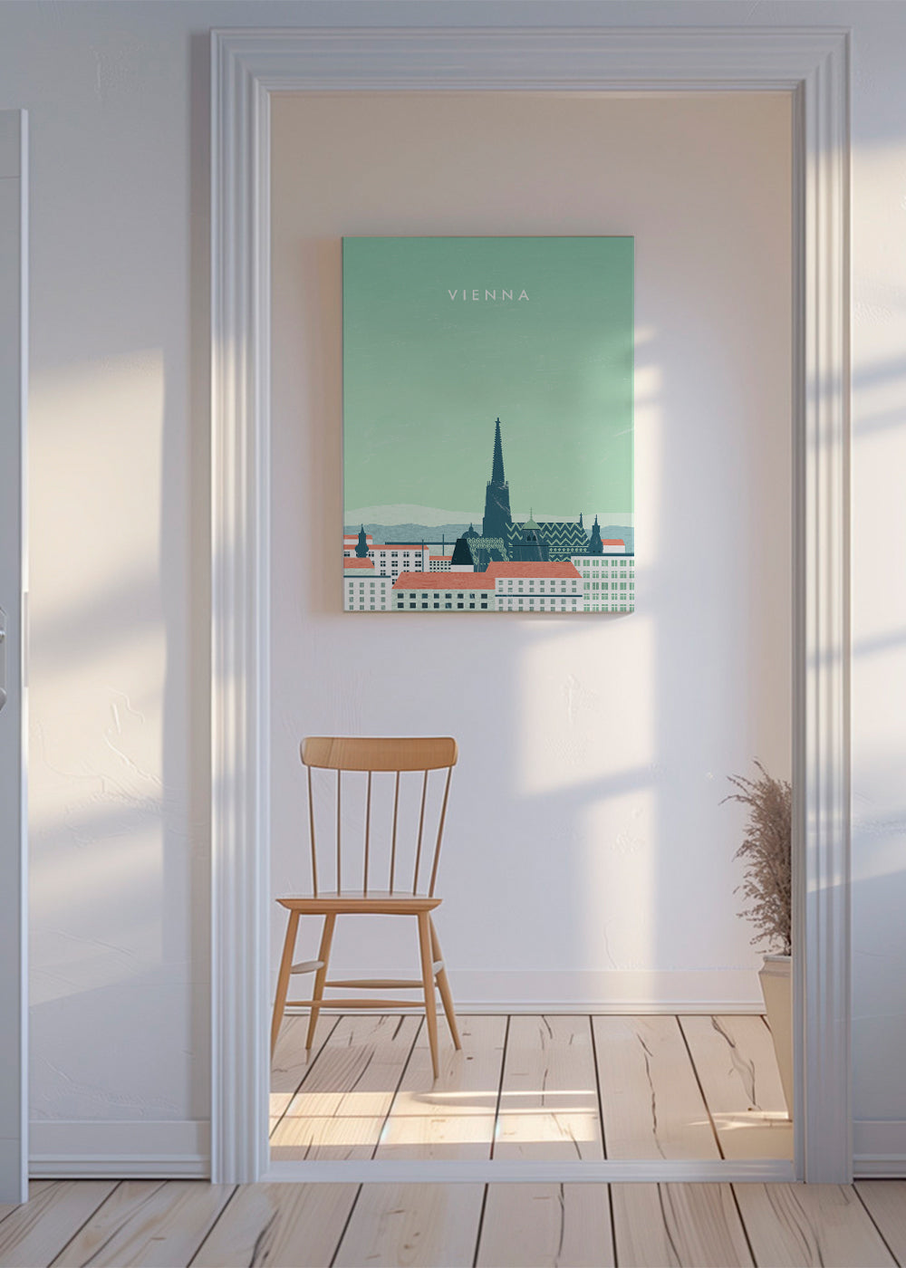 Køkkenkunst Vienna stiliseret i pastelfarver
