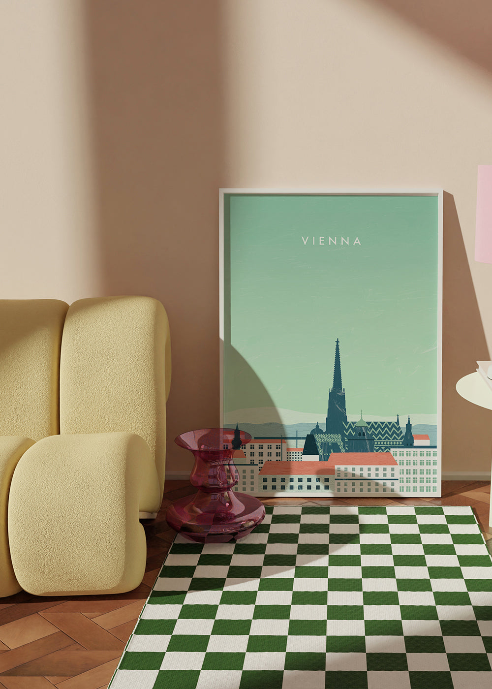 Køkkenkunst Vienna stiliseret i pastelfarver