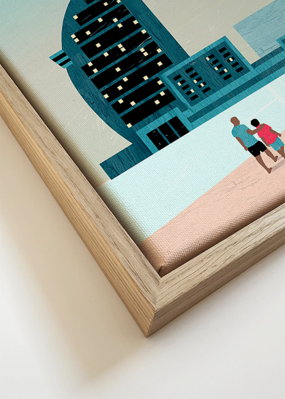 Rejseplakat Barcelona strandsceneri