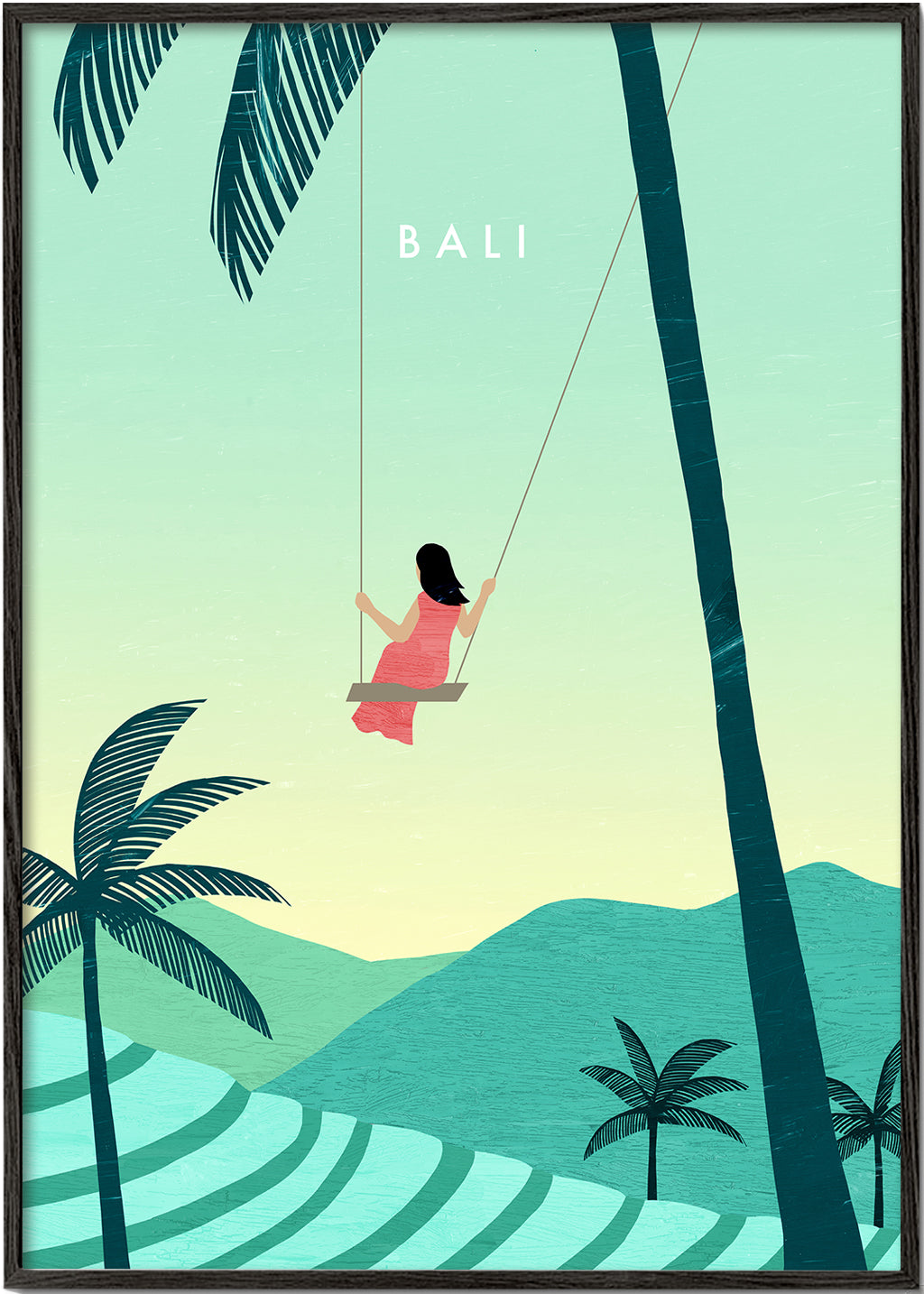 Køkkenkunst Bali: tropisk gynge illustration