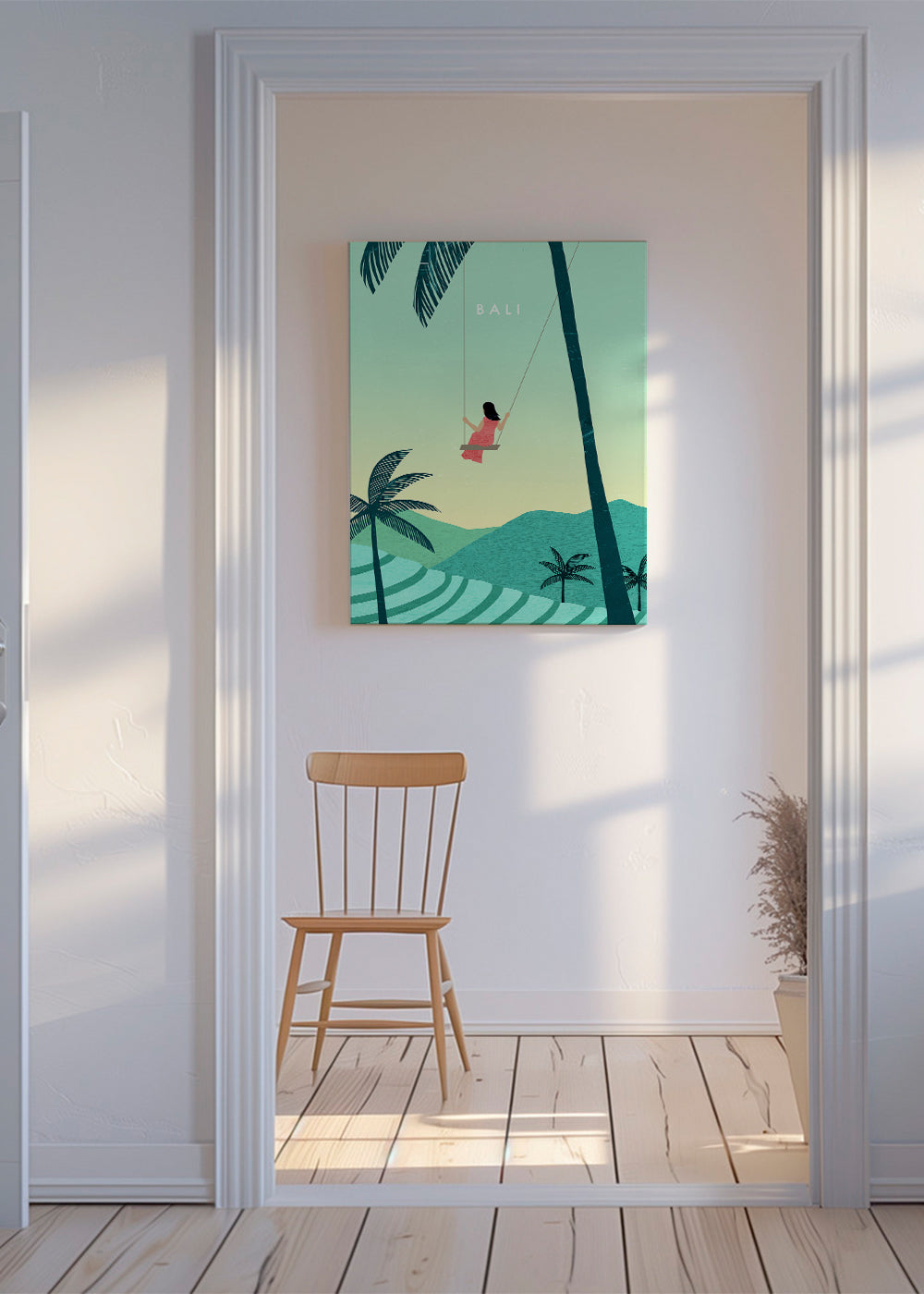 Køkkenkunst Bali: tropisk gynge illustration