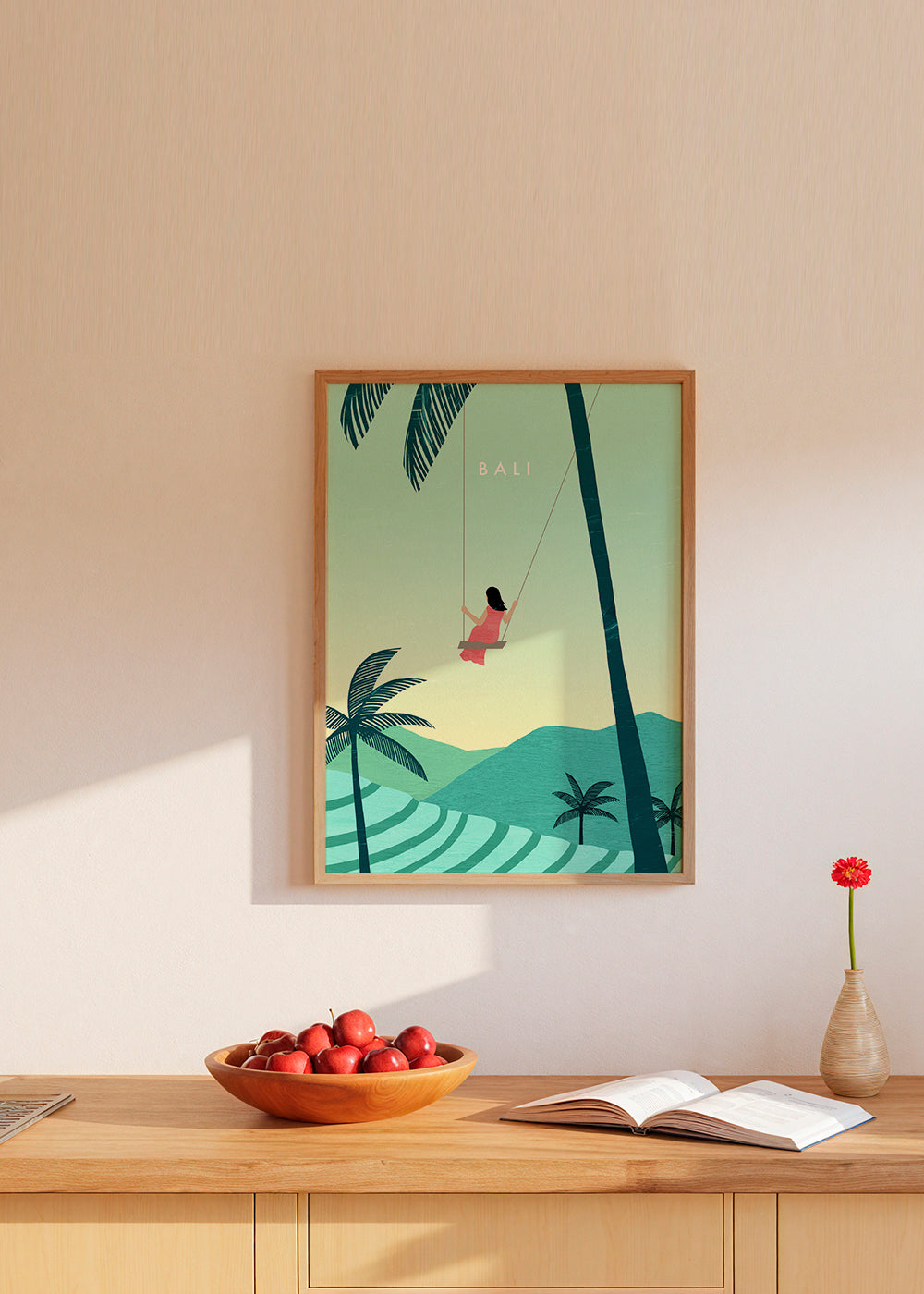 Køkkenkunst Bali: tropisk gynge illustration