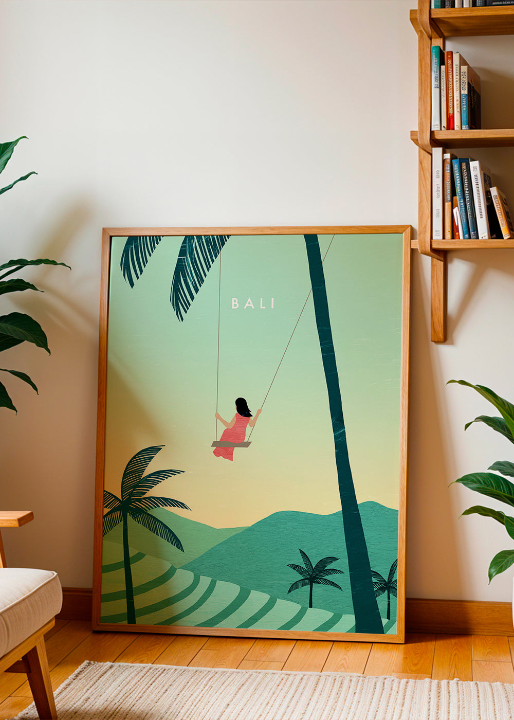 Køkkenkunst Bali: tropisk gynge illustration