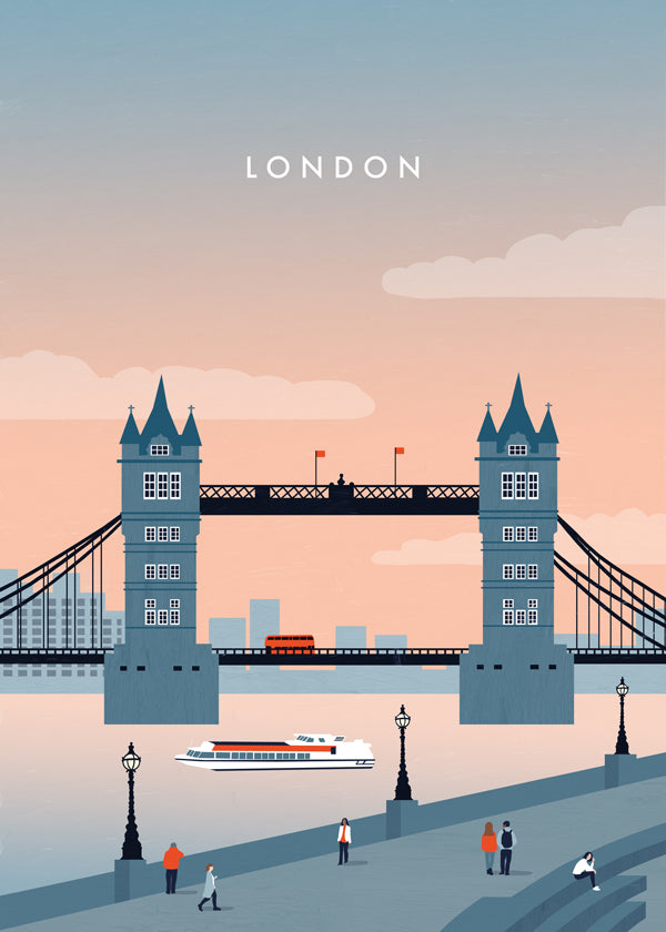 Bybillede London bro illustration