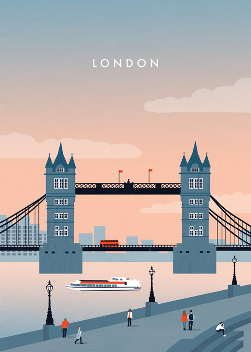 Bybillede London bro illustration