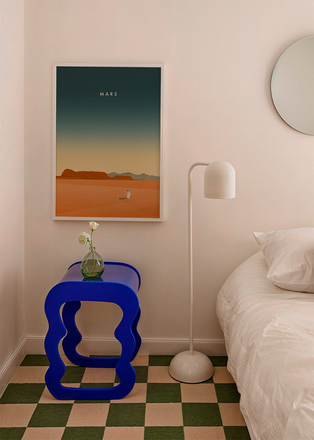 Landskabskunst: mars-scene med astronaut
